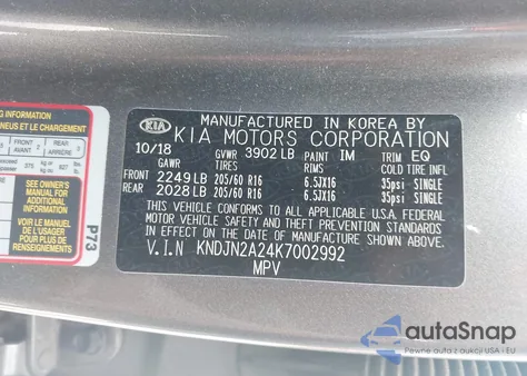 2019 Kia Soul from USA, damaged, VIN KNDJN2A24K7002992